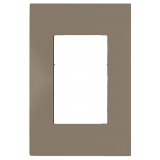 Placa para 3 Módulos 4x2 Com Suporte - RECTA FENDI SATIN FOSCO